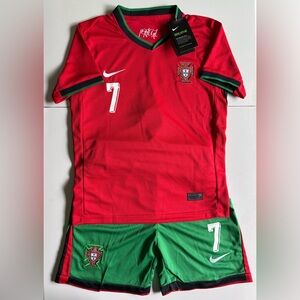 Nike Ronaldo Portugal Soccer Jersey and Shorts Youth Size 26 for boys or girls